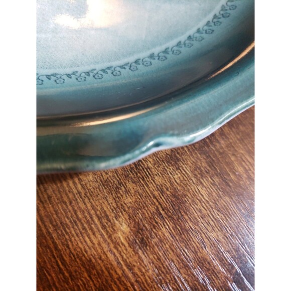 Buffalo Pottery Niagara Falls Souvenir Plate Dark Green 8" Waterfall Vacation - Picture 6 of 7